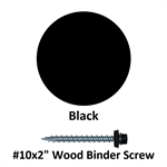 #10x2^ Stainless Steel Wood Binder Screw  Black