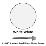 #10x2^ Stainless Steel Wood Binder Screw  White White