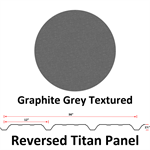 24Ga. 36^ REVERSED Titan Panel  Graphite Grey Textured