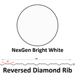26Ga. 36^ REVERSED Diamond Rib  Bright White (Liner For Interior Only)