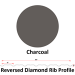 26Ga. 36^ REVERSED Diamond Rib  Charcoal