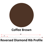 26Ga. 36^ REVERSED Diamond Rib  Coffee Brown
