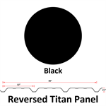 26Ga. 36^ REVERSED Titan Panel  Black