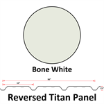 26Ga. 36^ REVERSED Titan Panel  Bone White