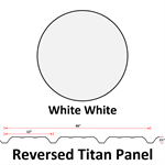 26Ga. 36^ REVERSED Titan Panel  White White