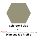 28Ga. 36^ Diamond Rib  COLORBOND Clay