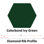 28Ga. 36^ Diamond Rib  COLORBOND Ivy Green