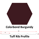 28Ga. 36^ Tuff Rib  COLORBOND Burgundy