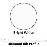 29Ga. 36^ Diamond Rib  Bright White