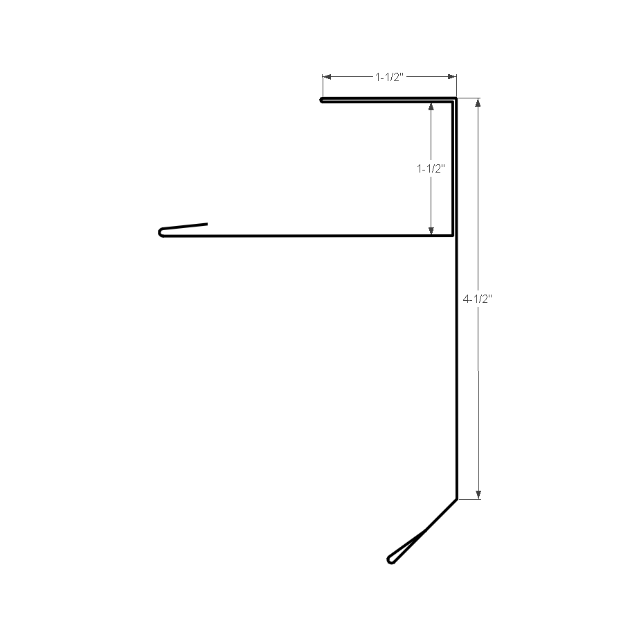 Algoma Gable Starter F Reroof 4-1/2" Face  Graphite Grey Textured