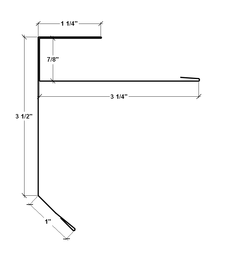 Gable Starter F Reroof 3-1/2" Face  Regent Grey