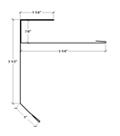 Gable Starter F Reroof 3-1/2^  Regent Grey