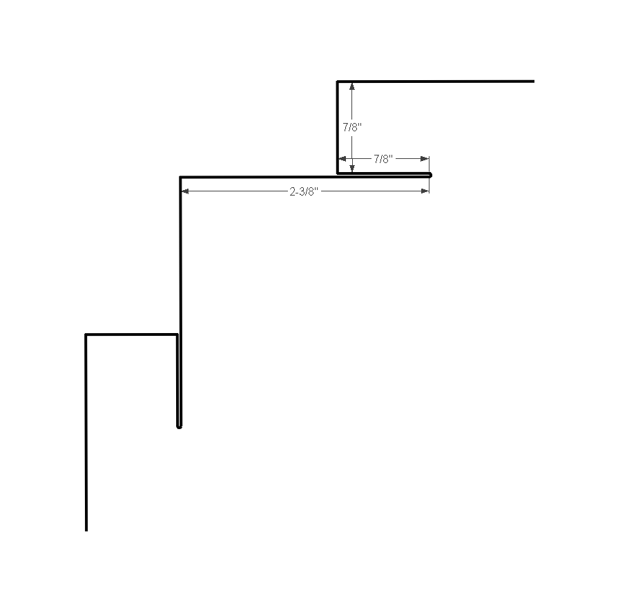 Inside Corner with J 2-3/8" Face  Bright White
