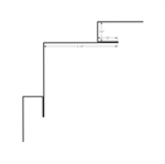 Inside Corner with J 3-1/4^  Graphite Grey Textured