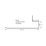 Jamb Trim with Kick 1-1/2^ (Custom Length)  Galvanized