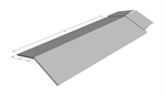 Metal Line Hip Cap 10-1/2^ Long  Deep Grey Texture