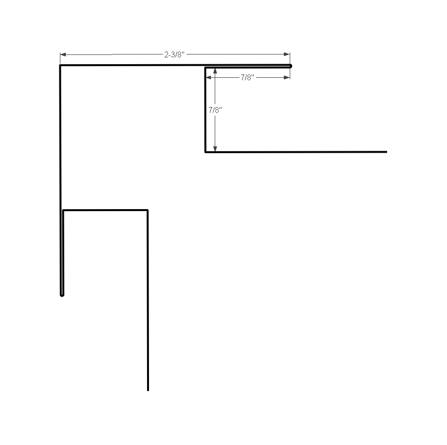 Outside Corner with J 2-3/8" Face  Bright White