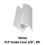 PLP Half H-Trim 3/8^, 8ft  White