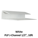 PLP J- Channel 1/2^, 10ft  White