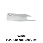 PLP J- Channel 3/8^, 8ft  White