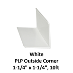 PLP Outside Corner 1-1/4^ x 1-1/4^, 10ft  White