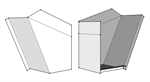 Right Hand Drop-Face Corner Box Large  COLORBOND Charcoal