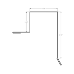 Standing Seam Gable Cap 1-3/8^  White White