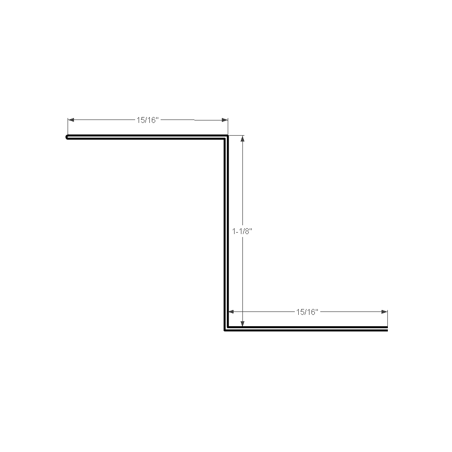 Standing Seam Z-Bar 1-1/8"  Black