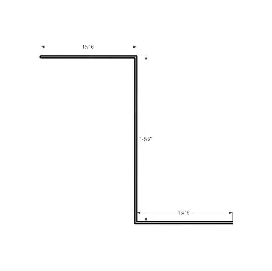 Standing Seam Z-Bar 1-5/8"  Black