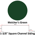 26 Ga. 1-3/8^ Square Channel Siding  Melcher's Green