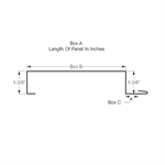 28 Ga. 1-3/8^ Square Channel Siding (Custom Length)  COLORBOND Black