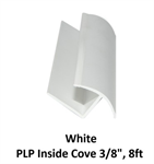 PLP Half H-Trim 3/8^, 8ft  White