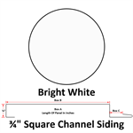 26 Ga. 3/4^ Square Channel Siding (Custom Length)  Bright White