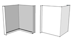 Right Hand Drop-Face Corner Cap Small  Iron Ore