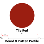 Board & Batten 10^ Wide 26 Ga.  Tile Red
