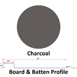 Board & Batten 10^ Wide 26 Ga.  Charcoal