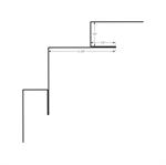 Inside Corner with J 2-3/8^ Face  Iron Ore
