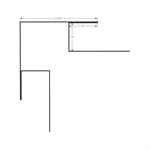 Outside Corner with J 2-3/8^ Face  Stone Grey