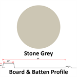 Board & Batten 10^ Wide 26 Ga.  Stone Grey