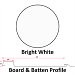 Board & Batten 10^ Wide 26 Ga.  Bright White