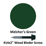 #14x1^ Wood Binder Screw  Melcher's Green