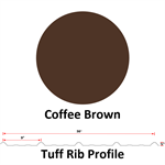 26Ga. 36^ Tuff Rib, DR!PSTOP Applied On Back Side Of Sheet  Coffee Brown
