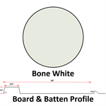Board & Batten 10^ Wide 26 Ga.  Bone White