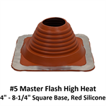 #5 Master Flash High Heat 4^ - 8-1/4^ Square Base  Red Silicone