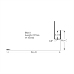 Jamb Trim with J, with Hem (Custom Length)  Iron Ore