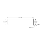 28 Ga. 1-3/8^ Square Channel Siding  Black