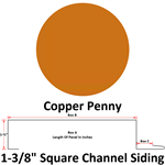 26 Ga. 1-3/8^ Square Channel Siding (Custom Length)  Copper Penny