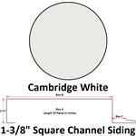 26 Ga. 1-3/8^ Square Channel Siding (Custom Length)  Cambridge White