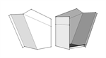 Right Hand Drop-Face Corner Box Extra Large  Iron Ore
