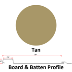 Board & Batten 10^ Wide 26 Ga.  Tan